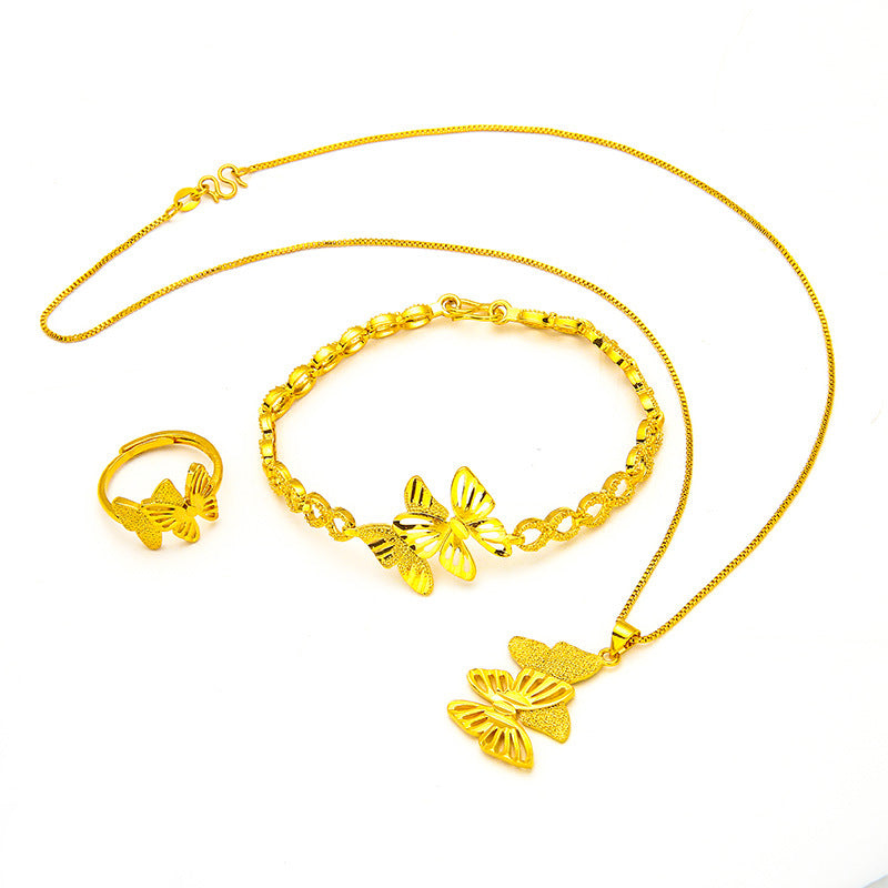 Classic Fashion Casual Ladies Bow Butterfly Jewelry Set