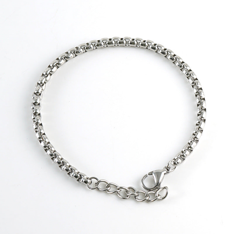 Women's & Men's Jewelry Special Chain Titanium Steel Square Pearl Bracelets