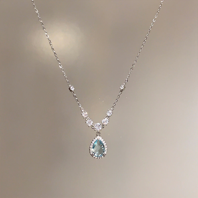 Water Drop Female Affordable Luxury Fashion Niche Design Clavicle Chain Necklace
