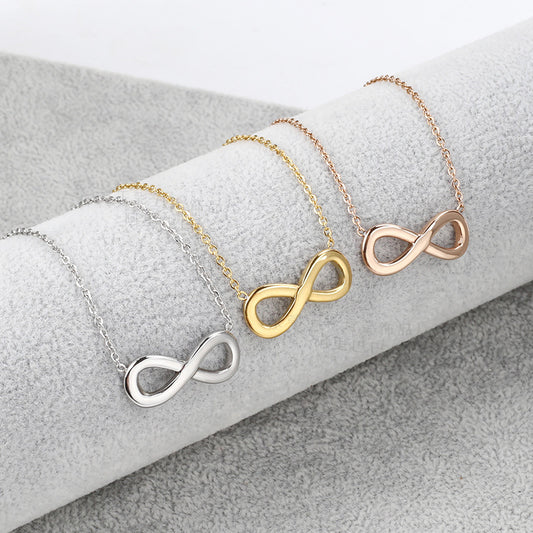 Women's Gold-plated Rose Gold Birthday Gift Jewelry Infinite Necklaces