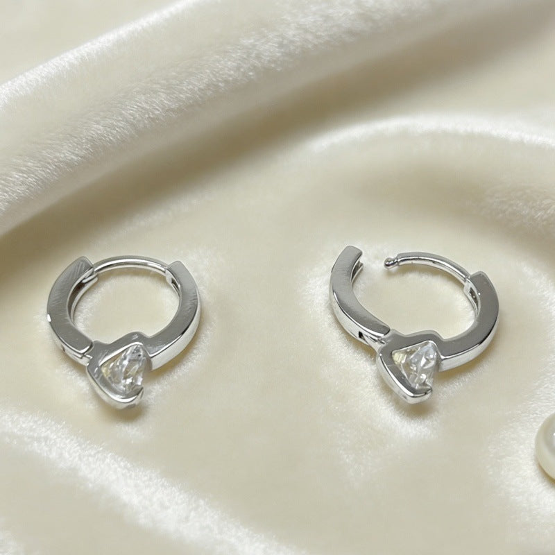 Gold Single Rhinestone Daily Elegant Graceful Light Earrings