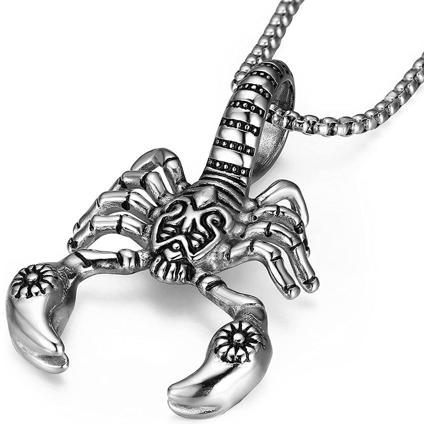 Men's Steel Scorpion Personality Gift For Friends Necklace
