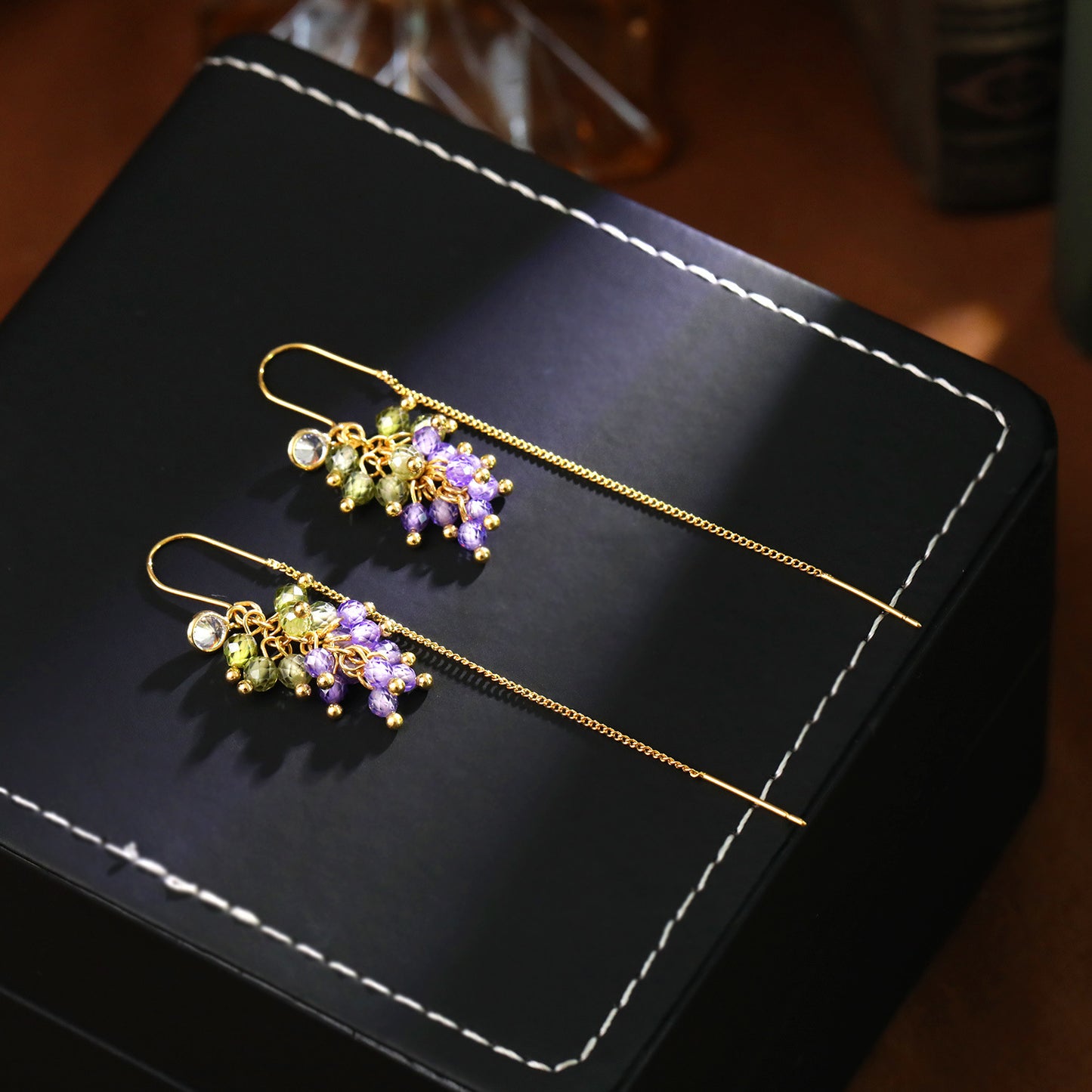 Women's Dopamine Color Gravel Tassel For Niche Design High-grade Fairy Ear Hook