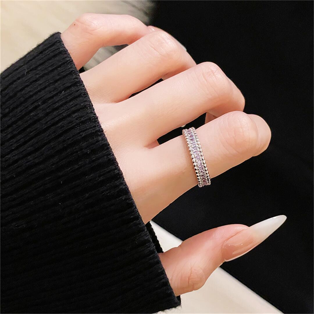 Simple Elegant Starry Bead Female Cool High Sense Ring