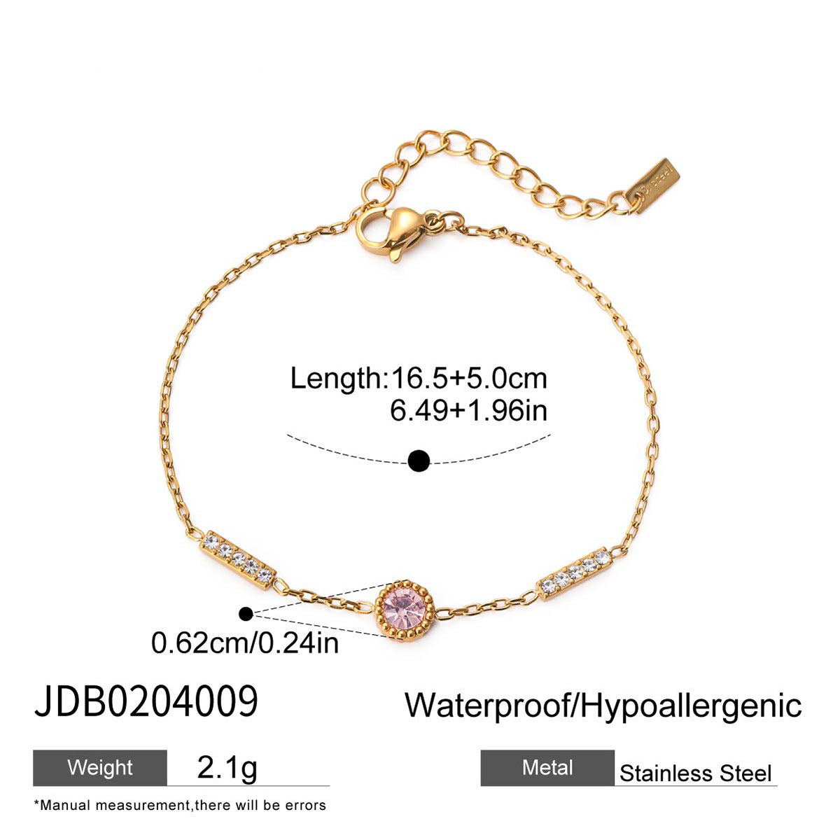 Women's Ding Stainless Steel Zircon Light Luxury Bracelets