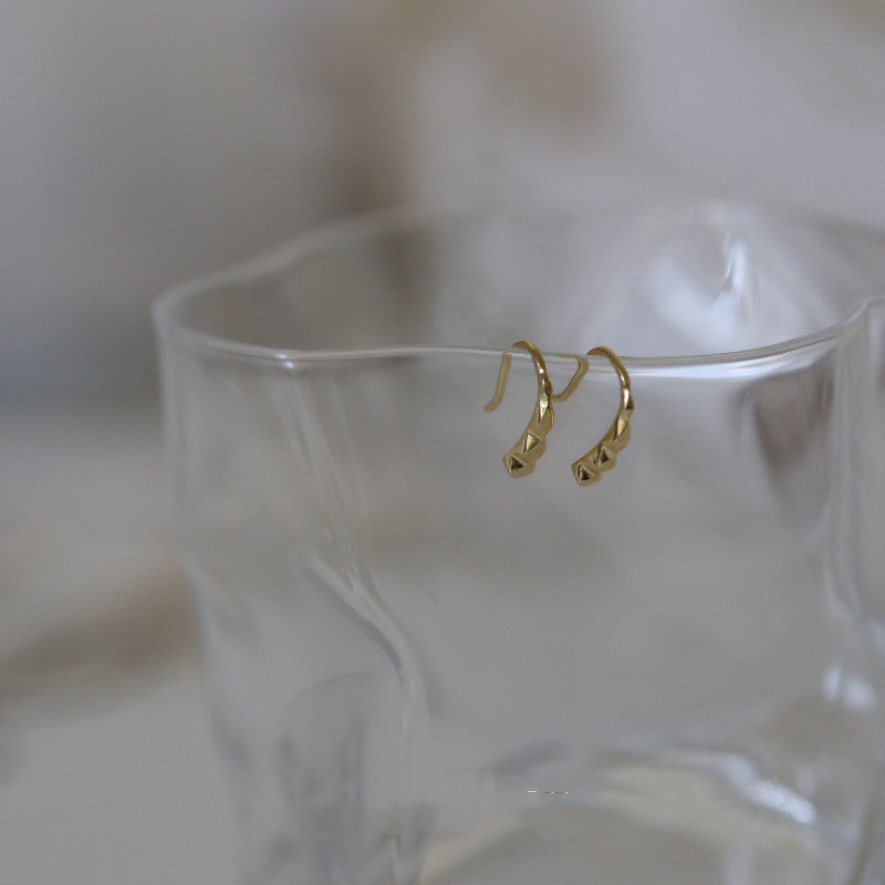 Flash Minimalism Whole Body Sterling Sier Versatile Simple Bean Sprouts Ear Hook