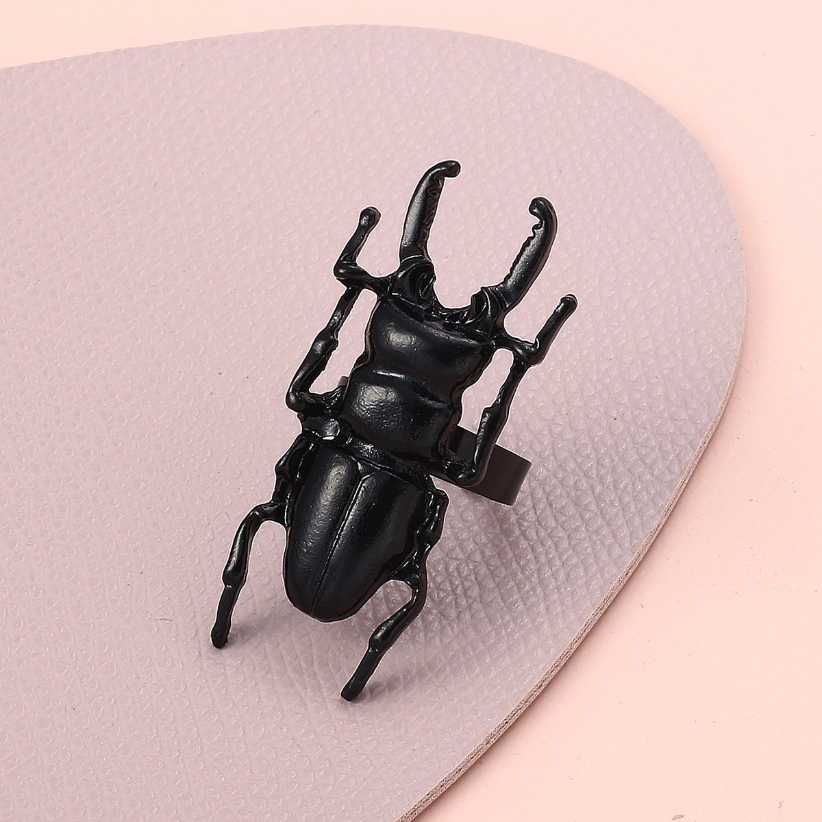 Metal Beetle Personalized Cartoon Insect Index Finger Geometric Little Ring