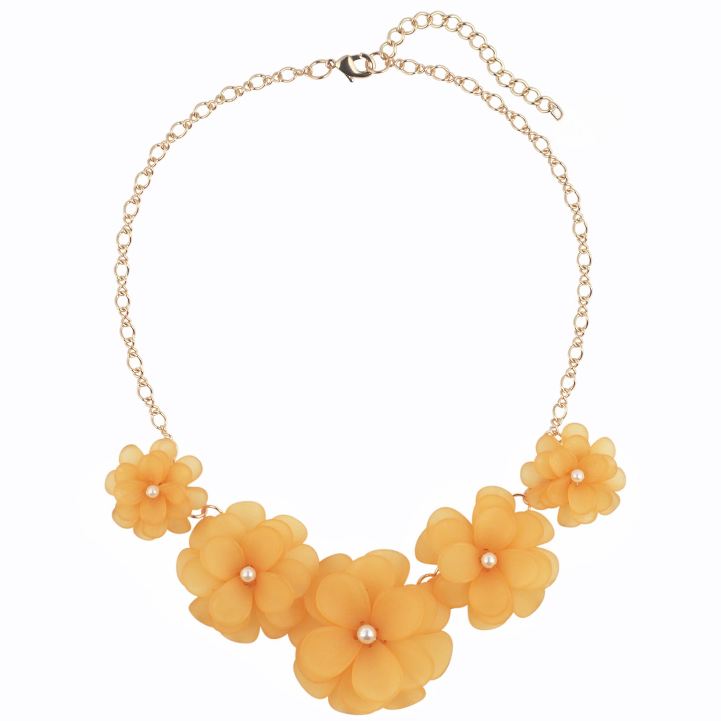 Platinum Card Fashion Personality Acrylic Five Flower Choker Pendants