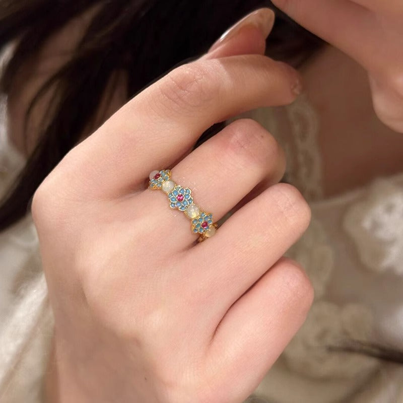 Glaze Enamel Butterfly Female Purple Special Interest Light Rings