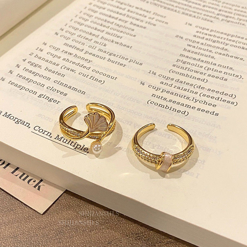 Glaze Dipping Spring Clothes Warm Rhyme White Decorative Rings
