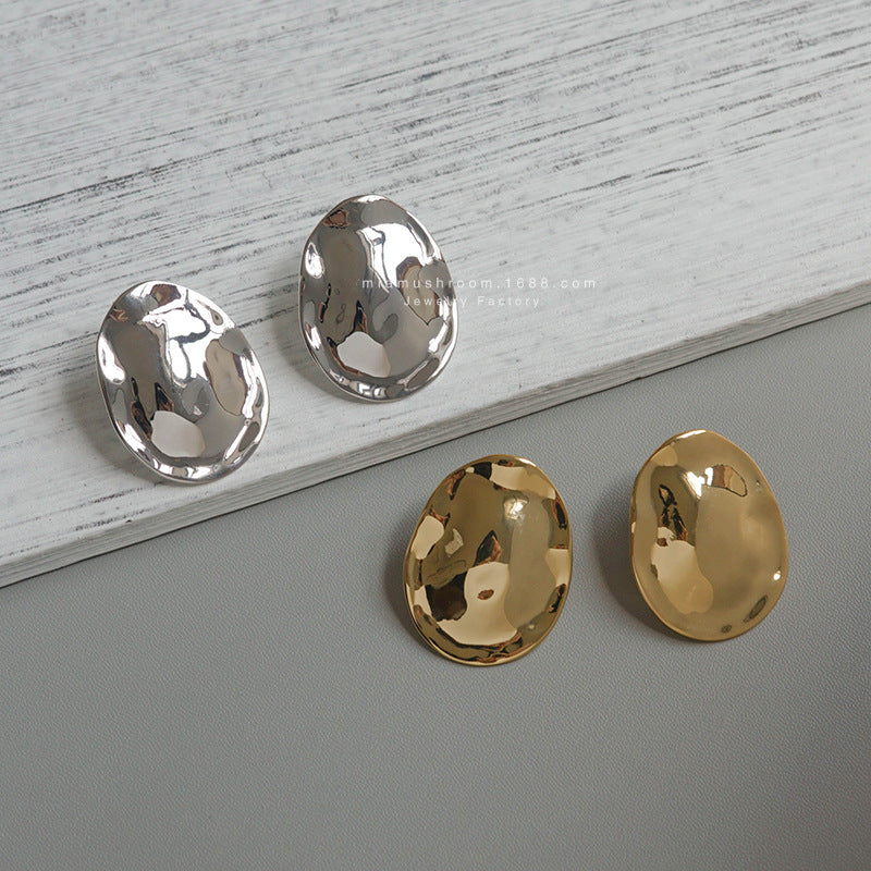 Fashionable Irregular Exaggerated Trendy Cool Gold Earrings