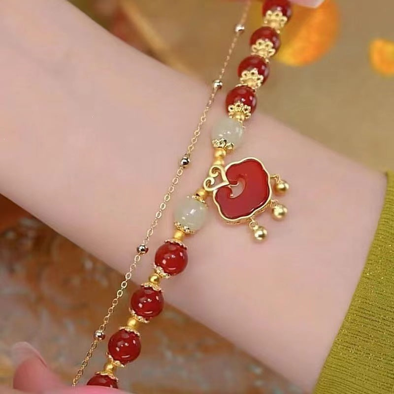 Lock Female Design Mild Luxury Retro Gift Bracelet