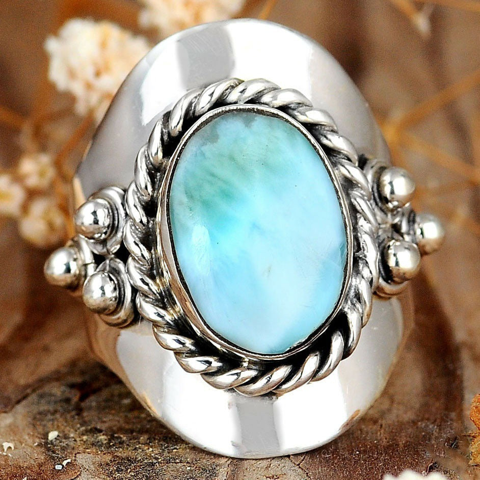 Attractive Innovative Sier Grid Bohemian Emerald Rings