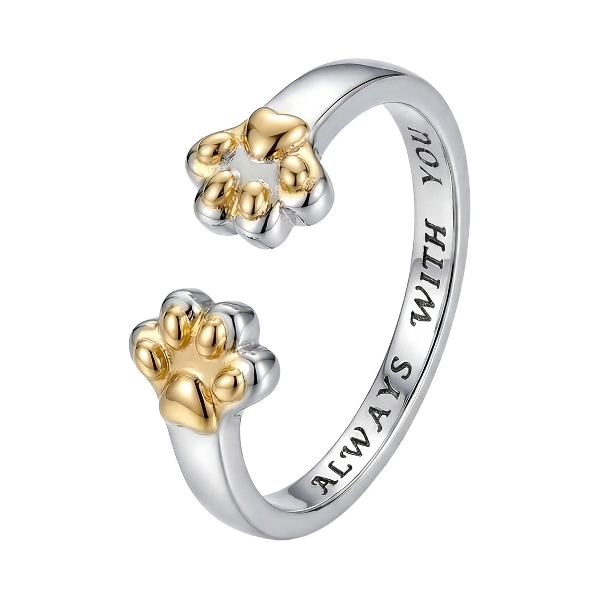 Women's & Men's Fashion Cat's Paw Open Little Finger Rings