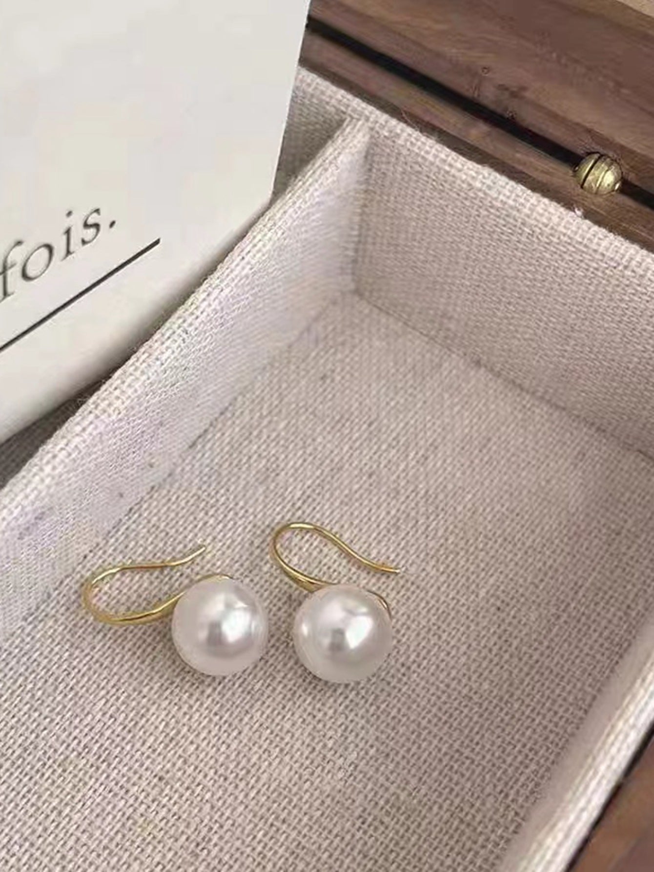 Sier Pearl Design Fashion Simple Style Earrings