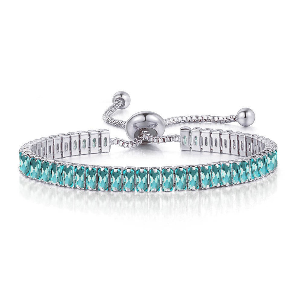 Micro Zircon Rectangular Niche Personality Adjustable Bracelets