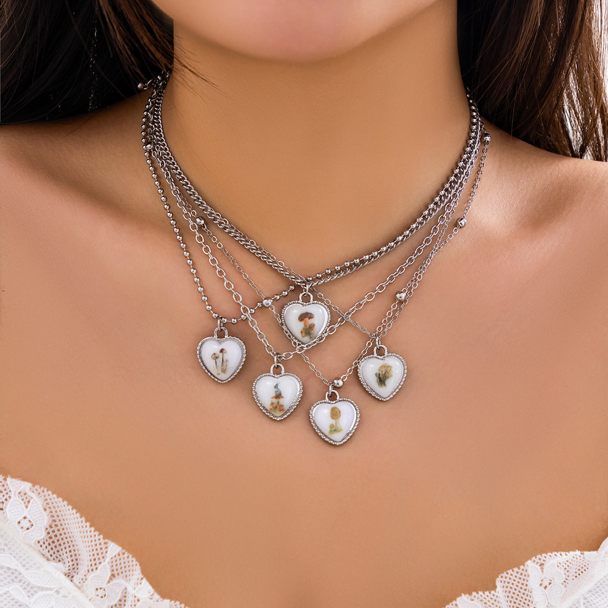 Women's Love Small Animal Slim Chain Refreshing Necklaces