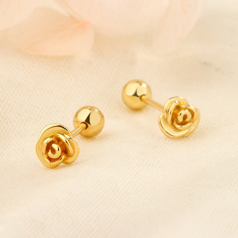 Ear Bone Female Niche Design Screw Tightening Buckle Light Earrings