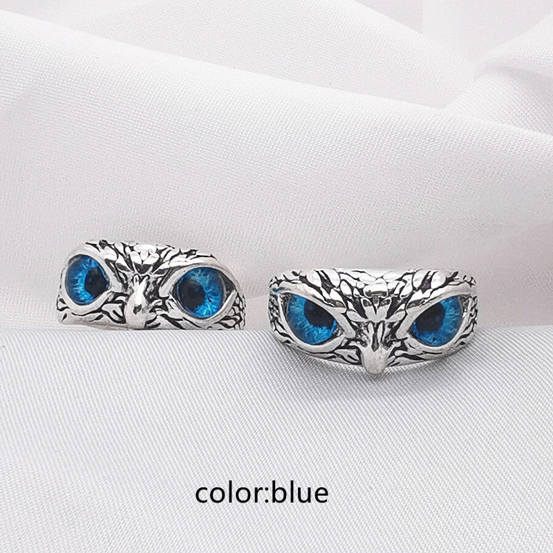 Devil's Eye Owl Creative Exaggerating Animal Rings