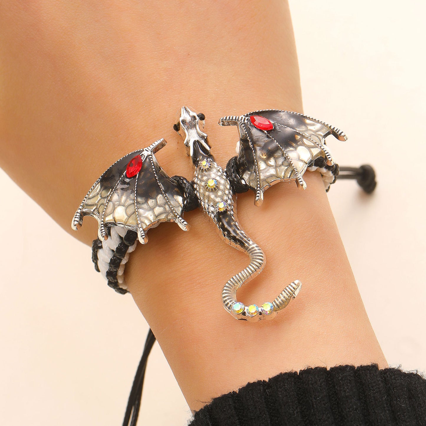Dragon Hand Weaving Diamond Flying Carrying Strap Personality Bracelet