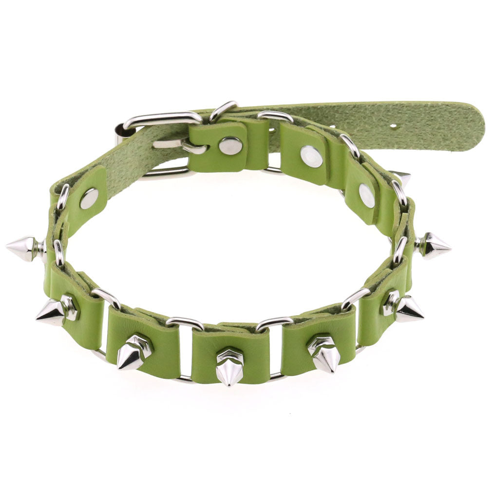 Gothic Elegant Stitching Neckband Personality Trend Buckle Spike Collar