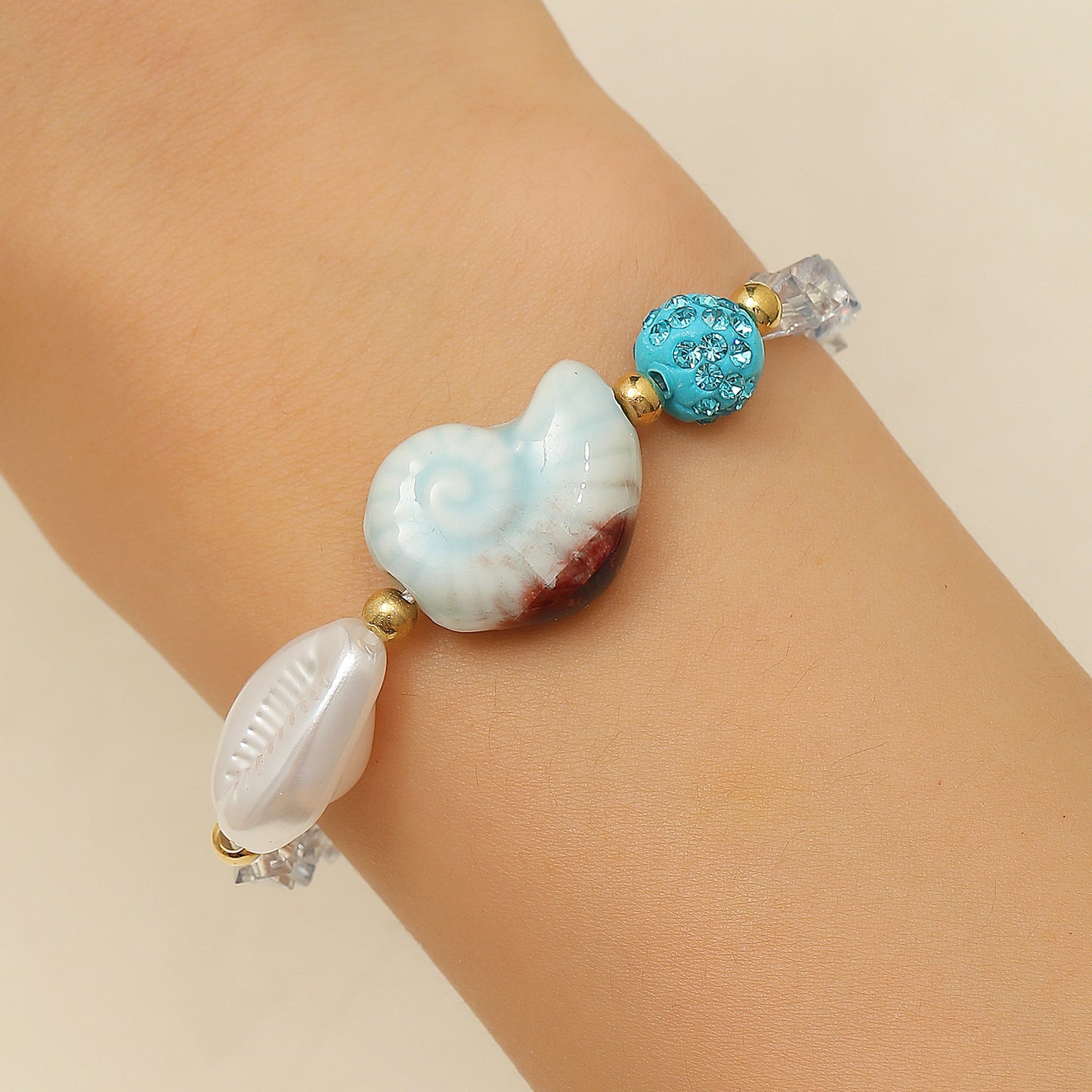 Ocean Style Cartoon Shell Female Bohemian Creative Weaving Turtle Jewelry Set