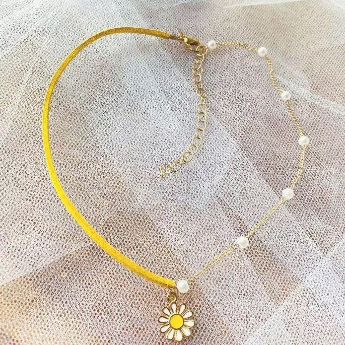 Women's Trend Street Snap Personalized Color Bead Elastic Collar