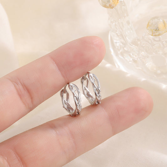 Thorn Branches Vine Twist Ear Clip Summer Fashion Trendy Personality Stud Earrings