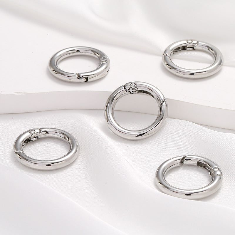 Retaining Real Gold Glossy Round Universal Buckle Jewelry Accessories