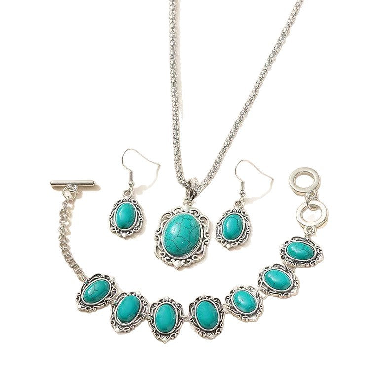 Charming Turquoise Bohemian Vintage Chinese Style Necklace