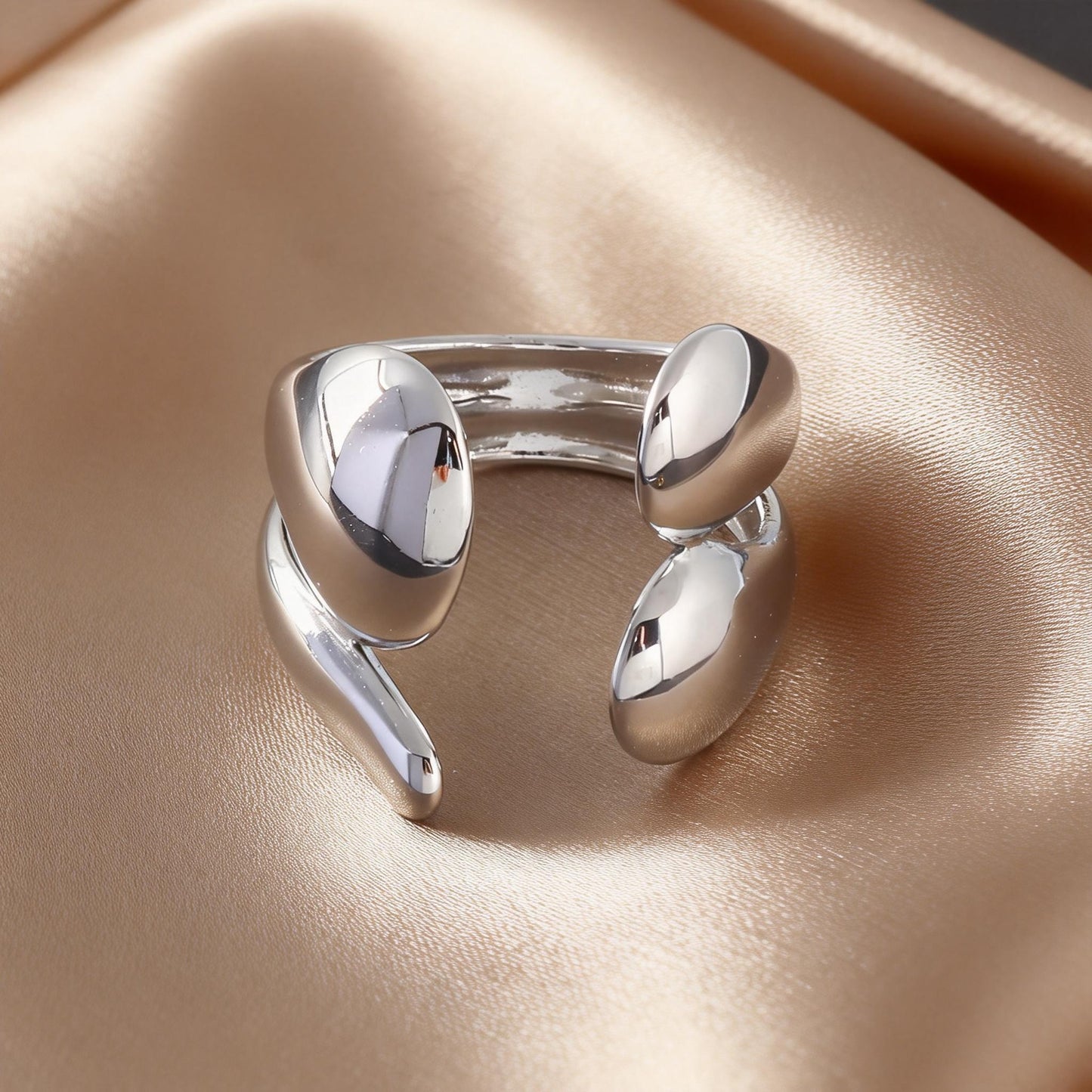 Steel Open-end Niche High-grade Fashion Trend Affordable Luxury Style Ring