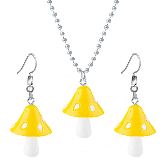 Three-dimensional Mushroom Stainless Steel Bead Chain Rings