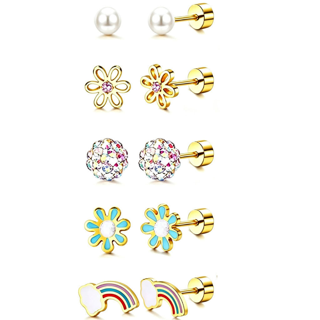Back Stainless Steel Ear Bone Nail Fresh Rings