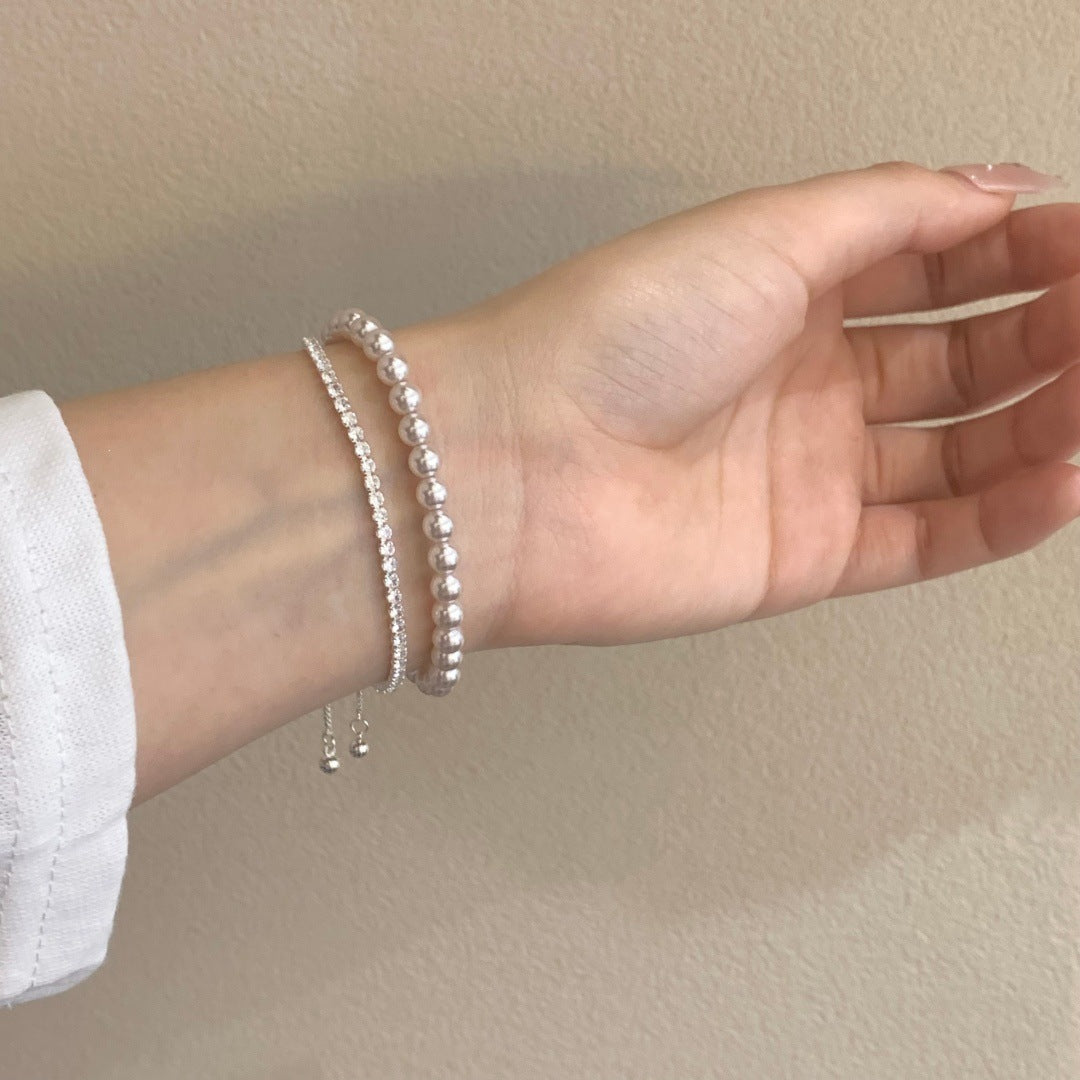 Layer Gang Drill Manta Rose Pearl Simple Light Luxury High Bracelets
