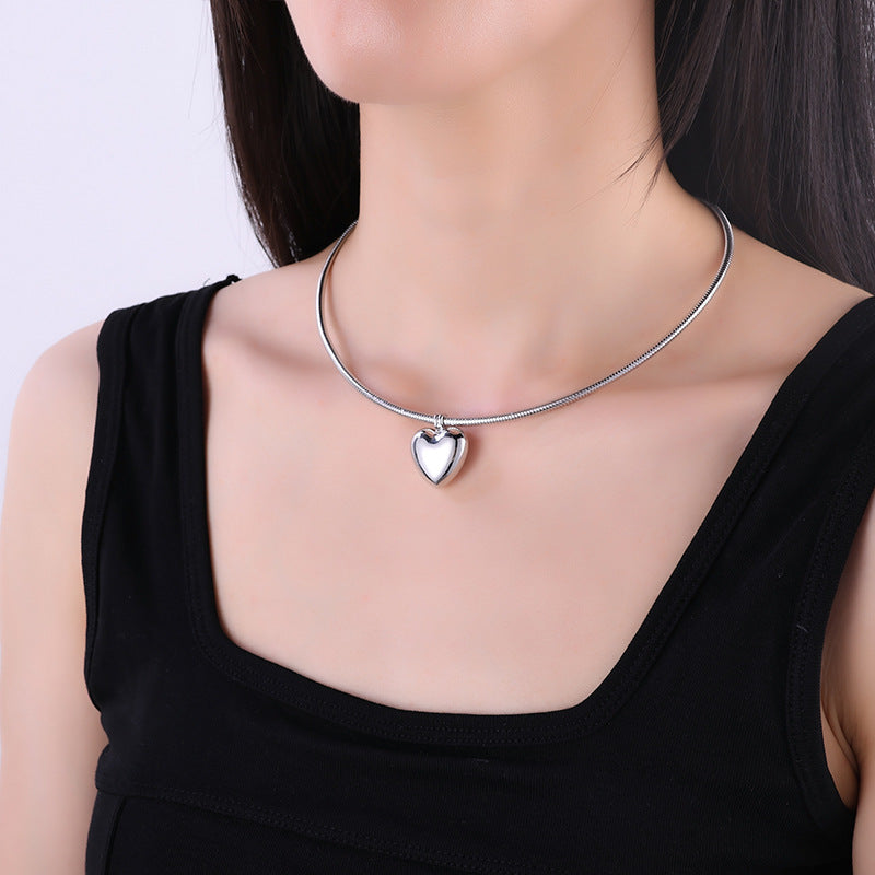Peach Love Magnetic Open Symmetrical Simple Fashion Ball Necklaces