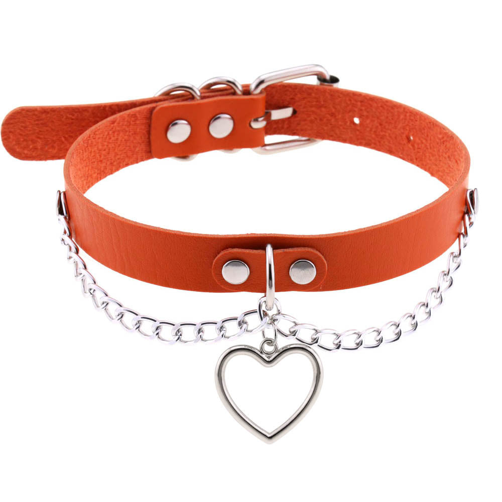 Heart-shaped Clavicle Classic Peach Heart Neck Band Collar