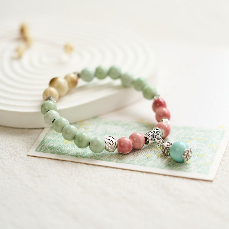 Mint Mamba Color Ceramic Chinese Style Simple Fresh Bracelets