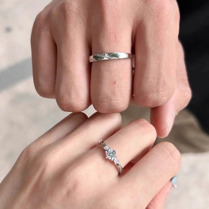Love At First Sight Couple Fresh Open Ring