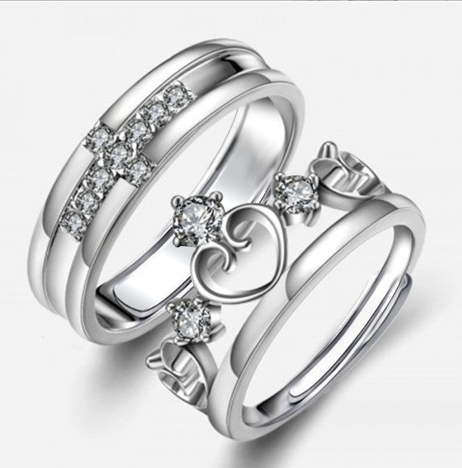 Women's & Men's Couple Fashion Long-distance Love Memorial Creative Rings