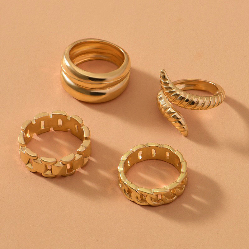 Women's Personality Snake Retro Fashion Knuckle Suit Rings