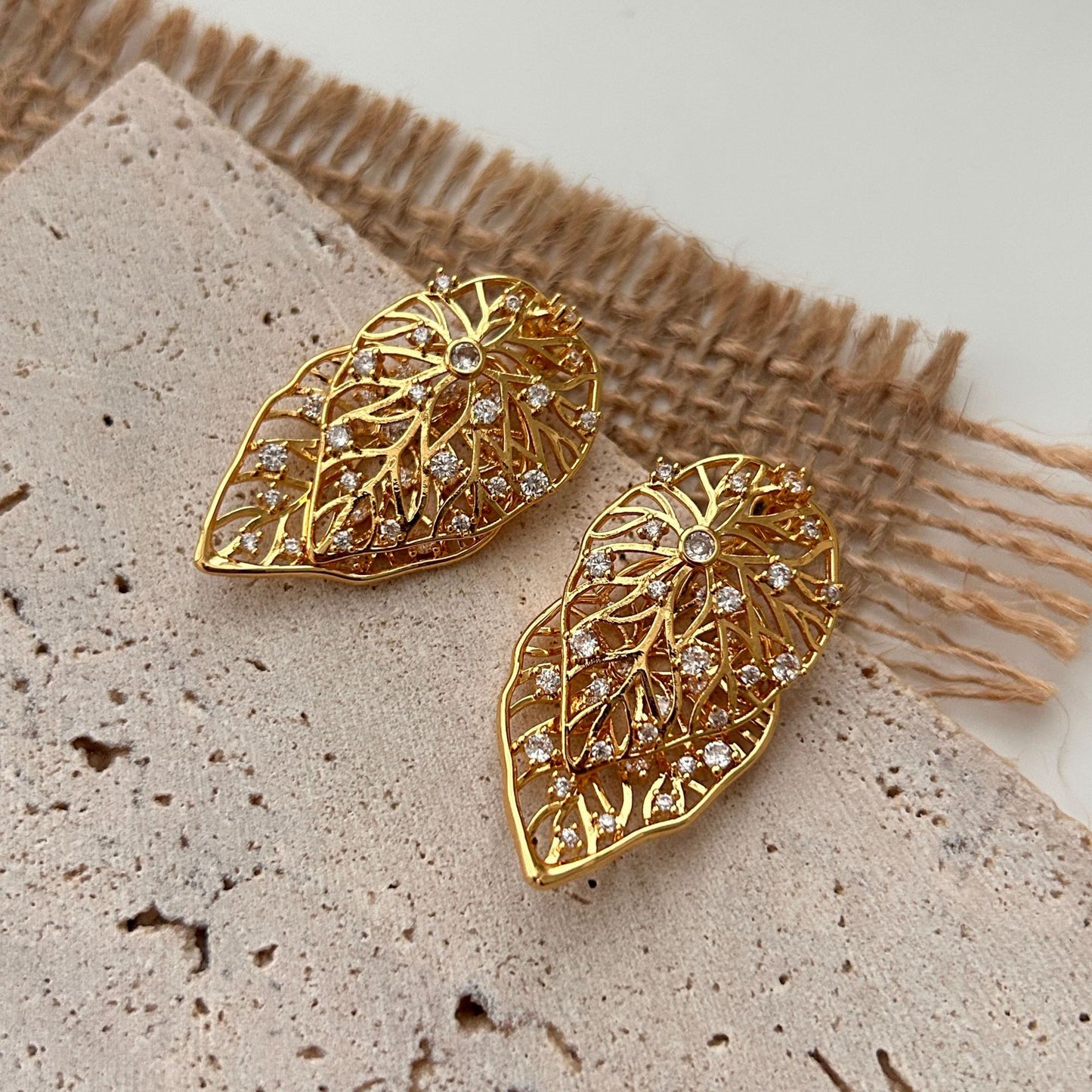 Women's For Leaf-shaped Light Luxury High-grade Ear Earrings