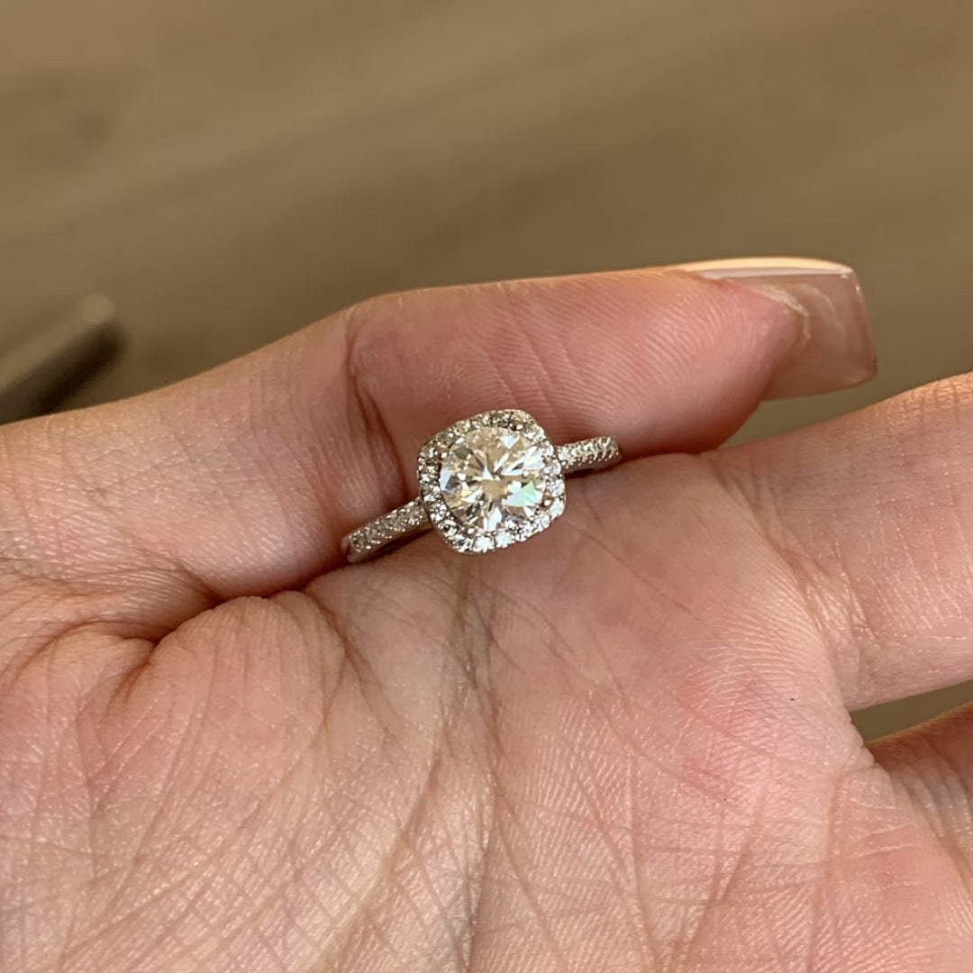 Sugar Cube Karat Proposal Rhinestone Zircon Valentine's Day For Ring