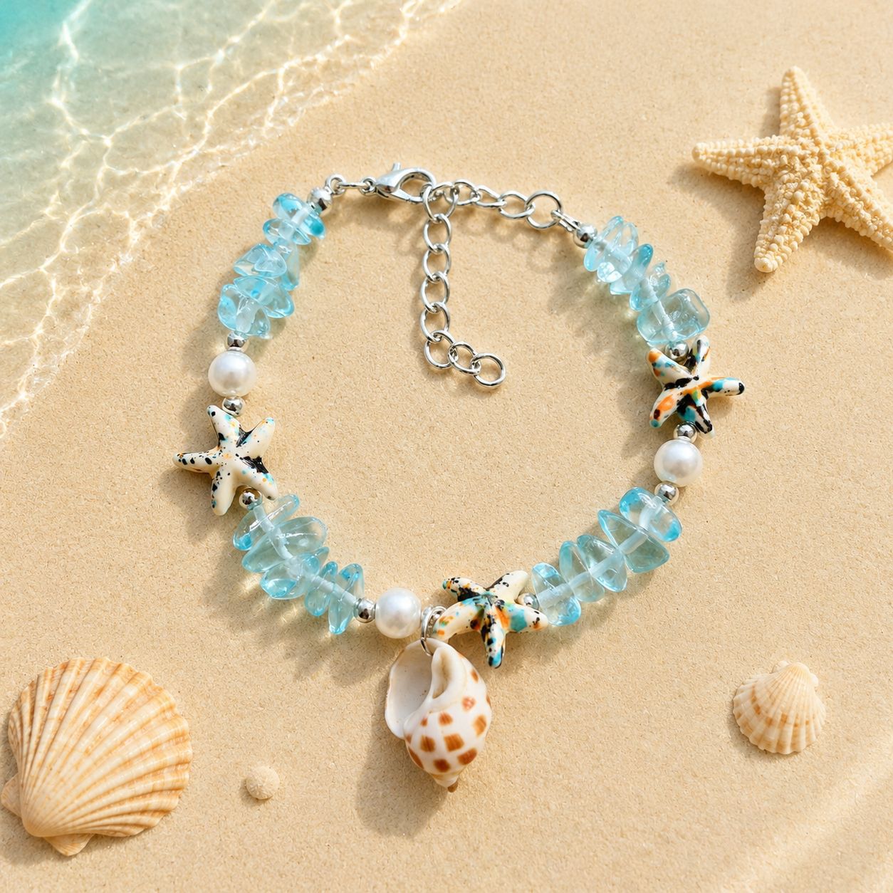 Conch Starfish Gravel Travel Commemorative Gift Scenic Spot Bracelet