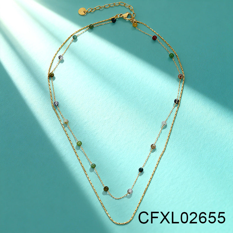 Women's Light Luxury High-grade Titanium Steel Simple Geometric Necklace