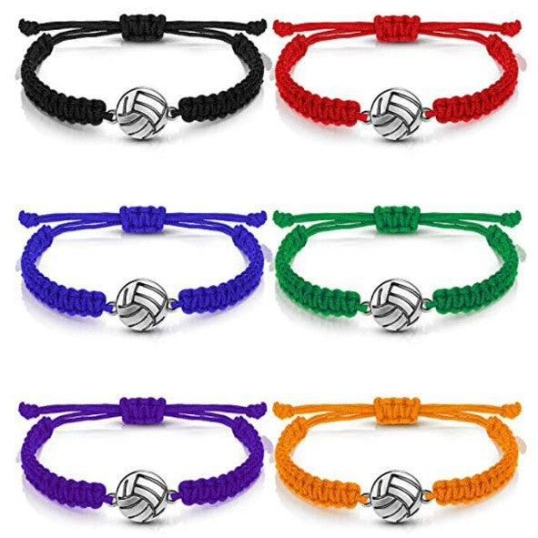 Cool Hand-woven Volleyball Adjustable Rope Gift Bracelet