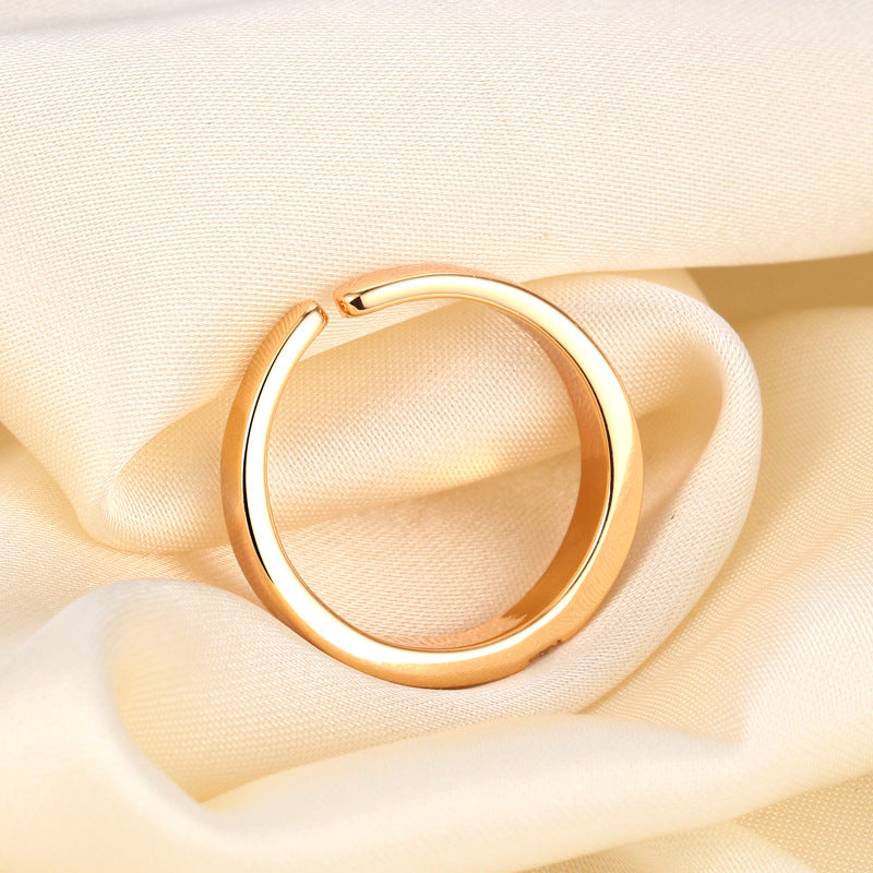 Women's Korean Natural White Light Luxury Temperament Fashionable Design Ring