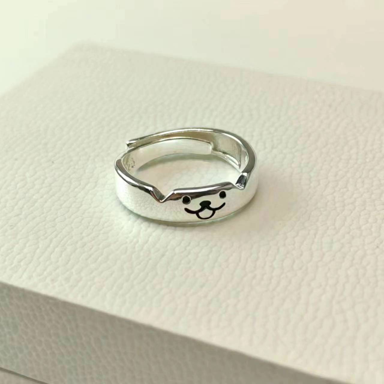 Diary Kitten Puppy Couple Niche Switchable Index Finger Gift Rings