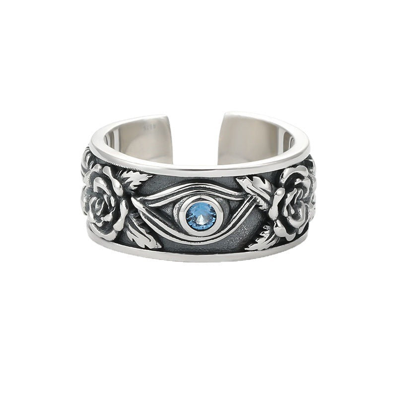 Men's Design Sense Niche Retro Personalized Index Ring