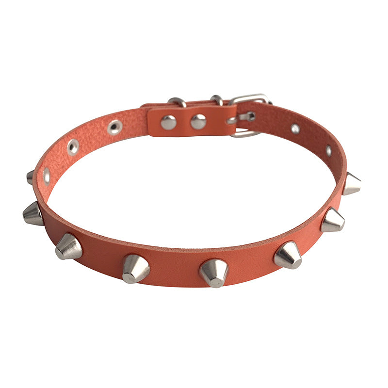 Rivet Punk Metal Rock Couple Trend Clavicle Chain Can Collar