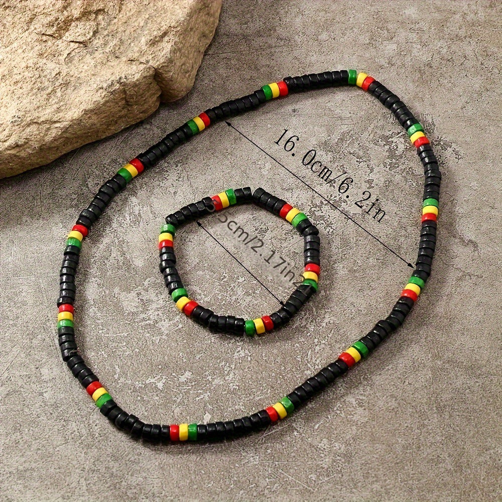 Men's Red Green Yellow Black Simple Fashion Personality Design Necklaces